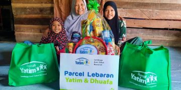 Rumah Yatim Bagikan Parcel Lebaran untuk Yatim Dhuafa di Pekanbaru