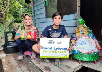 Parcel Lebaran Rumah Yatim untuk Ibnu, Yatim Dhuafa Asal Pekanbaru