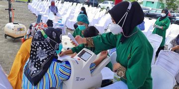 Baru 10 Persen Pedagang Pasar Tradisional di Pekanbaru Disuntik Vaksin