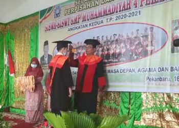Wisuda dan Perpisahan Siswa-siswi Kelas 9 SMP Muhammadiyah 4 Pekanbaru Tahun Pelajaran 2020/2021