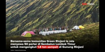 Viral, Foto Warga Perancis Angkut 1,6 Ton Sampah di Gunung Rinjani