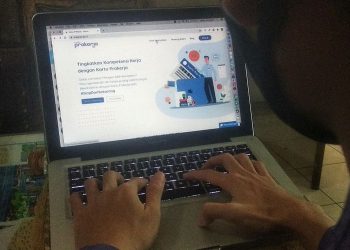 Ilustrasi laman situs resmi Kartu Prakerja(KOMPAS.com/Aditya Mulyawan)