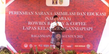 Bupati Rokan Hilir Meresmikan Sarana di Lapas Kelas IIA Bagansiapiapi