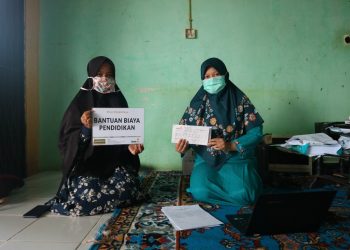 LAZISMU Pekanbaru Bantu Biaya Pendidikan Siswa Putus Sekolah