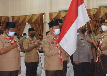 Bupati dan Wakil Bupati Dikukuhkan Sebagai Kamabicab dan Wakamabicap Pramuka 0410 Rohil