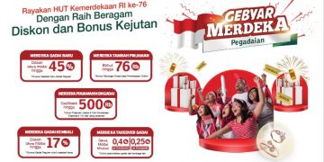 Semarakkan HUT ke-76 RI, Pegadaian Berikan Promo Cashback Hingga 45%