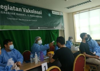 Pegadaian Kanwil II Pekanbaru Gelar Vaksinasi untuk Karyawan dan Keluarganya