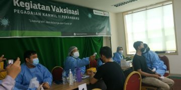 Pegadaian Kanwil II Pekanbaru Gelar Vaksinasi untuk Karyawan dan Keluarganya