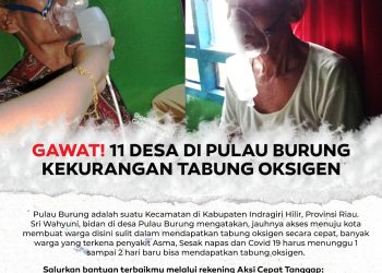 11 Desa Di Pulau Burung Kekurangan Oksigen, ACT Riau Langsung Kirimkan Bantuan Tabung Oksigen