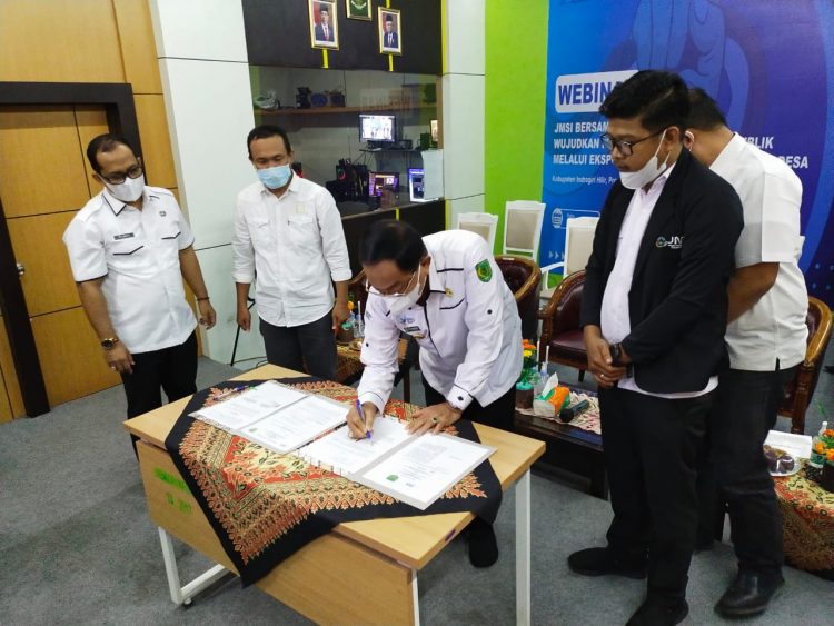 Teken MoU dengan Pemkab Inhil, JMSI Komitmen Bantu Ekspos Pembangunan dan Potensi Desa