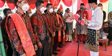 Bupati Rohil Kukuhkan Gapoktan Suluh Tani di Kecamatan Sinaboi