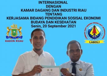 Tingkatkan Pendidikan, Sosial, Ekonomi, Budaya dan Kesehatan , KADIN Riau – LABOLI Teken MoU