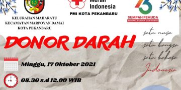 PMI Kecamatan Marpoyan Damai Pekanbaru adakan Kegiatan Donor Darah