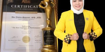 Ida Yulita Susanti Raih Indonesia The Best Legislator & Performance 2021