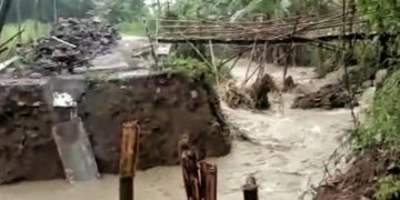 Kondisi Terkini Proyek Jembatan Baru di Dawarblandong Kabupaten Mojokerto Usai Diterjang Banjir