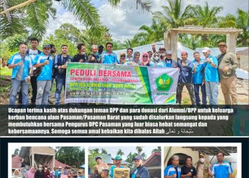 Ikatan Keluarga Besar Alumni (IKBA) Universitas Bung Hatta Salurkan Bantuan Korban Gempa Pasaman