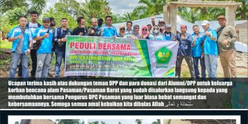 Ikatan Keluarga Besar Alumni (IKBA) Universitas Bung Hatta Salurkan Bantuan Korban Gempa Pasaman