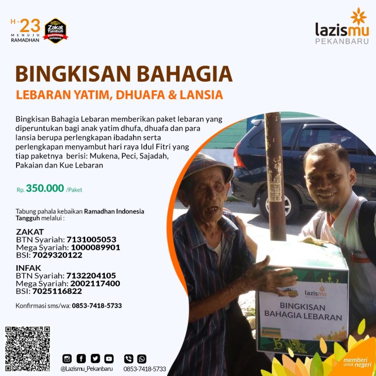 H 23 Menuju Ramadhan : Bingkisan Bahagia Lebaran Yatim, Dhuafa dan Lansia