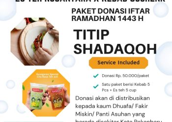 Kebab Gochenk :  Sedekah Bulan Ramadhan Bareng  EsTeh Nusantara dan LAZISMU Pekanbaru