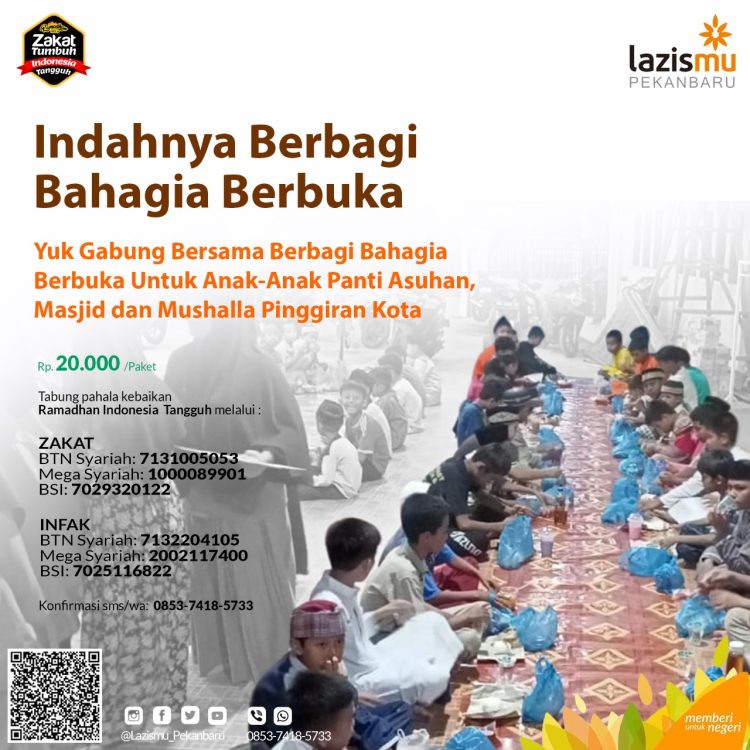 LAZISMU Pekanbaru : indahnya Berbagi Bahagia Berbuka