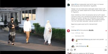 Jokowi Posting Sholat Idul Fitri, Kaesang Minta di-tag instagramnya