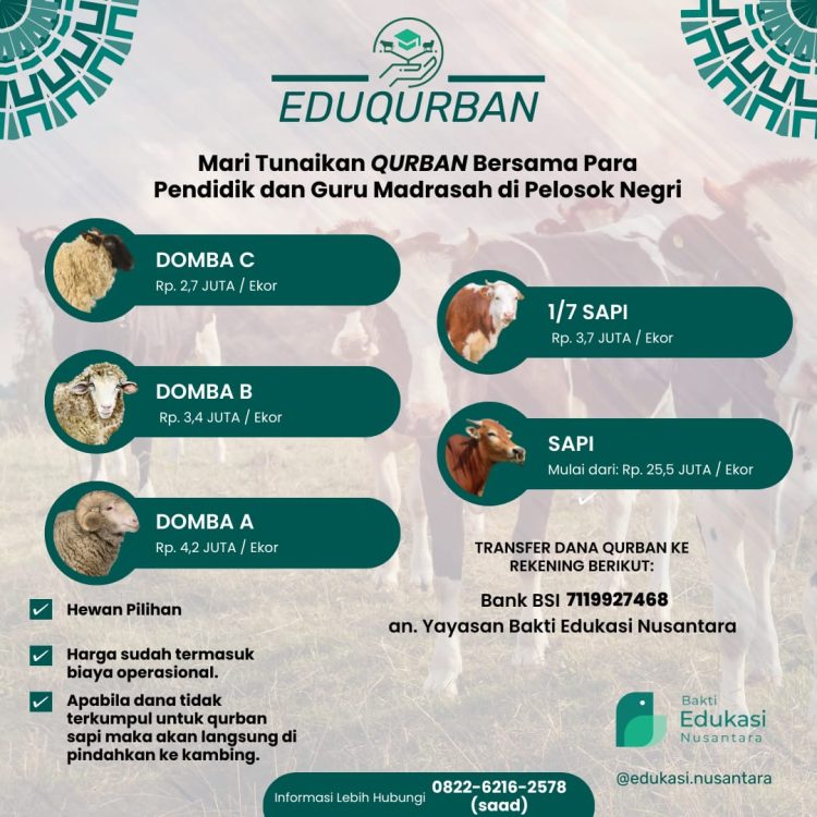 EDUQURBAN : Qurban Berdimensi Pendidikan