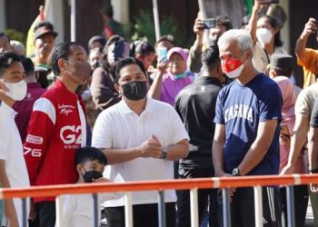 Jokowi, Erick, Ganjar, dan Gibran Kompak CFD-an di Solo