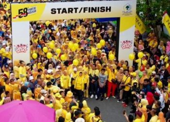 MKGR Pekanbaru : Jalan Sehat Partai GOLKAR Pecahkan Rekor MURI