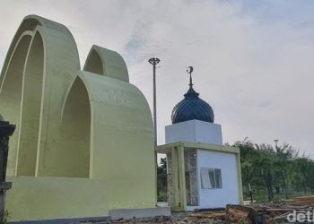 Mewah ! Pos Jaga Masjid Raya An-Nur di Riau ini Telan Dana Rp 130 Juta