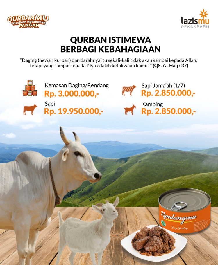 LAZISMU Pekanbaru : Qurban istimewa Berbagi Kebahagiaan