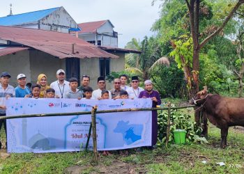 Bandara Pekanbaru Laksanakan Program TJSL Melalui Penyaluran Hewan Kurban ke Warga Sekitar