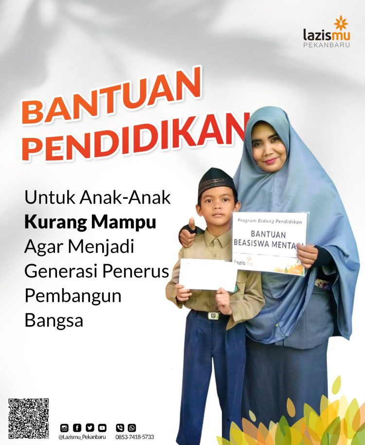 LAZISMU Pekanbaru : Lagi Bantu Pendidikan untuk Anak-anak Kurang Mampu