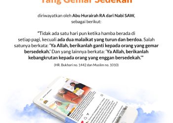 LAZISMU PEKANBARU : Do’a Malaikat untuk Orang yang Gemar Bersedekah