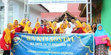Lagi, IKA Alumni SMPN 13/14 Pekanbaru Angkatan 96 Taja Bakti Sosial