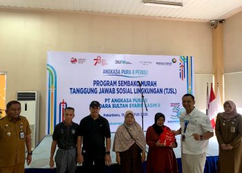 Meriahkan HUT Angkasa Pura II Ke-39, Bandara Pekanbaru Gelar Kegiatan TJSL Sembako Murah dan Donor Darah