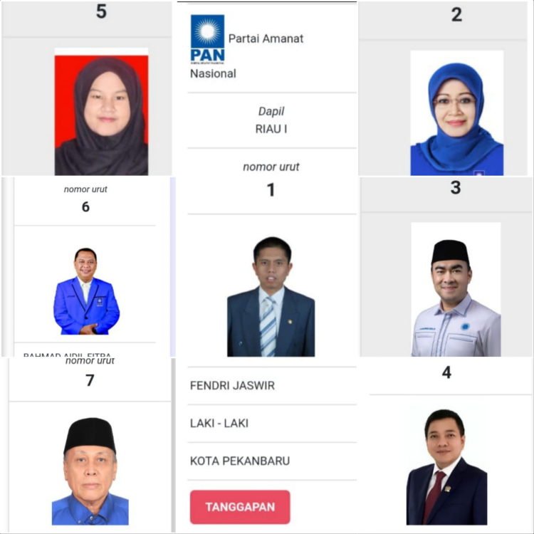 DCS DPR RI Diumumkan, Fendri Jaswir PAN Nomor Urut 1 Dapil Riau 1