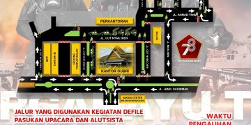 SATLANTAS Pekanbaru Alihkan Arus Lalu Lintas di Lokasi Perayaan HUT ke-78 TNI ke 78