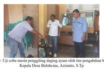 Teknologi Mesin Penghasil Pakan Ikan : Wujud Pengabdian Dosen Teknik Mesin UNRI di Desa Buluhcina, Kecamatan Siak Hulu, Kabupaten Kampar