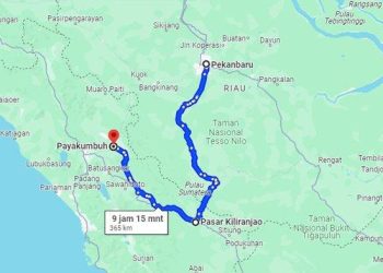Jalur Alternatif Pekanbaru ke Payakumbuh Lewat Kuantan Singingi Berapa Jam?