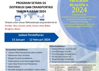 Sukses 3 Angkatan, ASPERINDO Buka Pendaftaran Beasiswa Program Setara D1 Angkatan Ke 4 bersama Politeknik ATI Padang