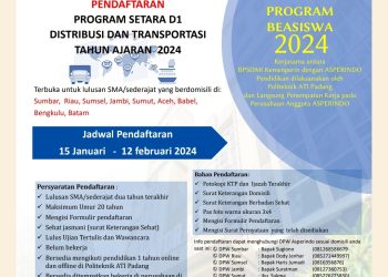 Politeknik ATI Padang Buka Pendaftaran Beasiswa Program Setara D1 Angkatan Ke 4 Gandeng ASPERINDO