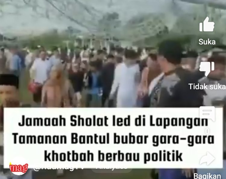Fakta – fakta Sholat id Bubar Saat Khatib Khotbah Pemilu Curang