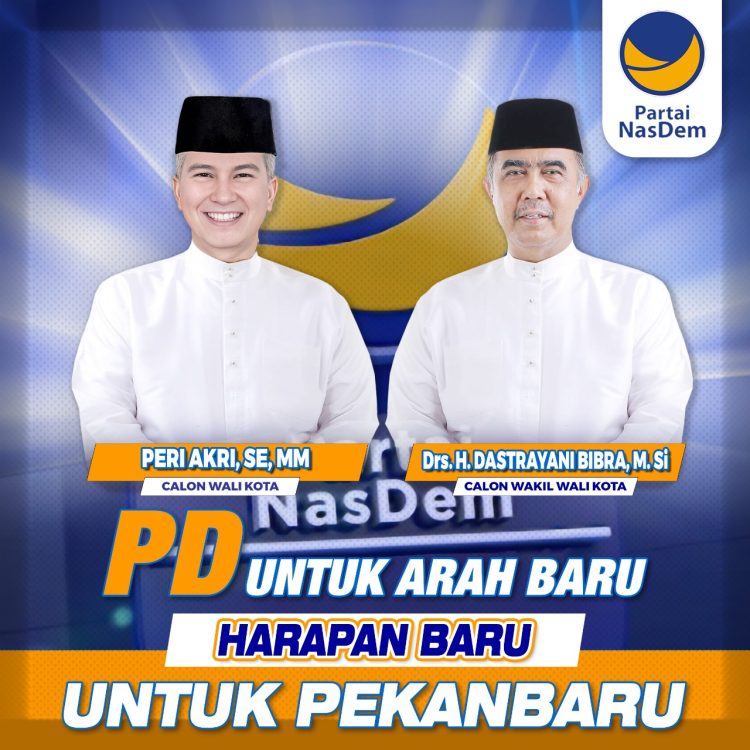 Peri Akri dan Dastrayani Bibra Siap Mendaftar Sebagai Calon Walikota dan Wakil Walikota Pekanbaru Besok ke KPU