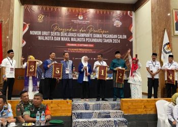Pencabutan Nomor Urut Calon Walikota Pekanbaru Periode 2024-2029