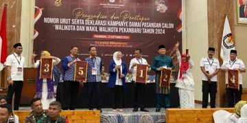 Pencabutan Nomor Urut Calon Walikota Pekanbaru Periode 2024-2029