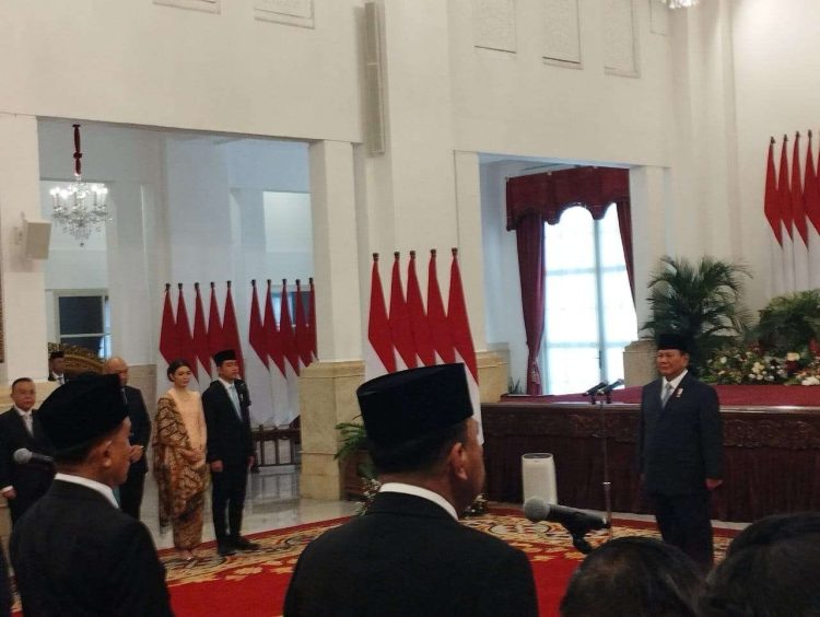 Presiden Prabowo Lantik Menteri Kabinet Merah Putih