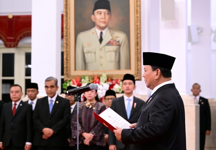 Presiden Prabowo Resmi Lantik para Penasihat Khusus, Utusan Khusus, dan Staf Khusus Presiden