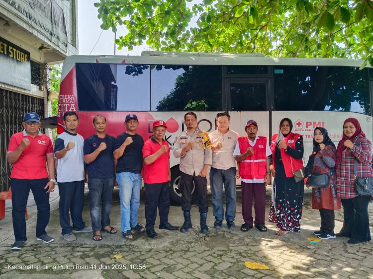 Relawan Rakyat Bahagia Kota Pekanbaru Gelar Bakti Sosial Donor Darah di Kecamatan Limapuluh