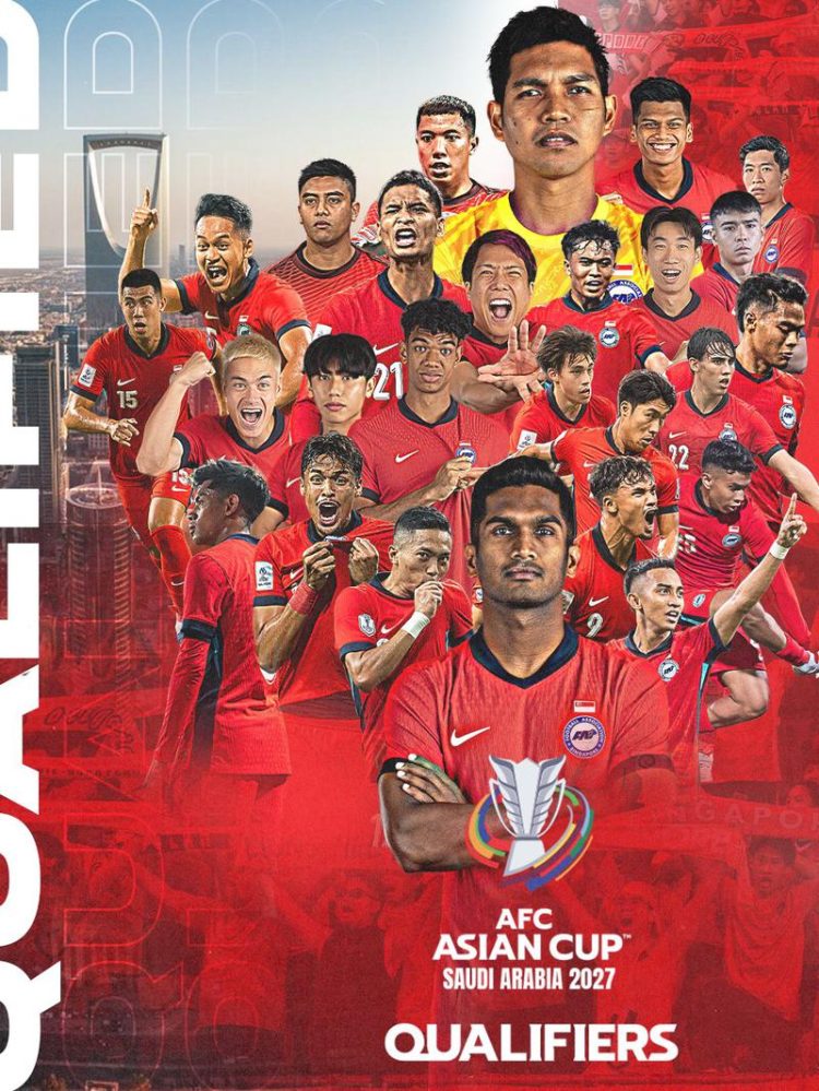Timnas Singapura Ukir Sejarah, Lolos ke Piala Asia 2027 Lewat Jalur Kualifikasi untuk Pertama Kalinya