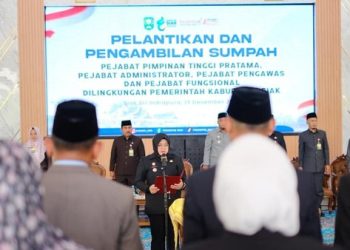 Sejarah Baru di Riau, Bupati Siak Afni Zulkifli Lantik Jaks
